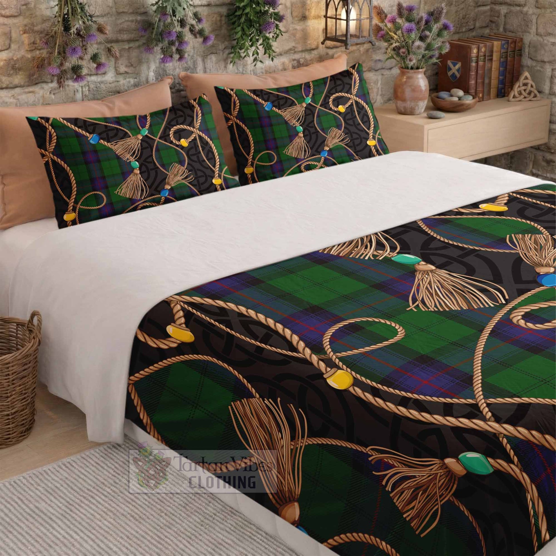 Armstrong Scottish Tartan Twisted Ropes Stylized Bedding Set - Tartan Vibes Clothing