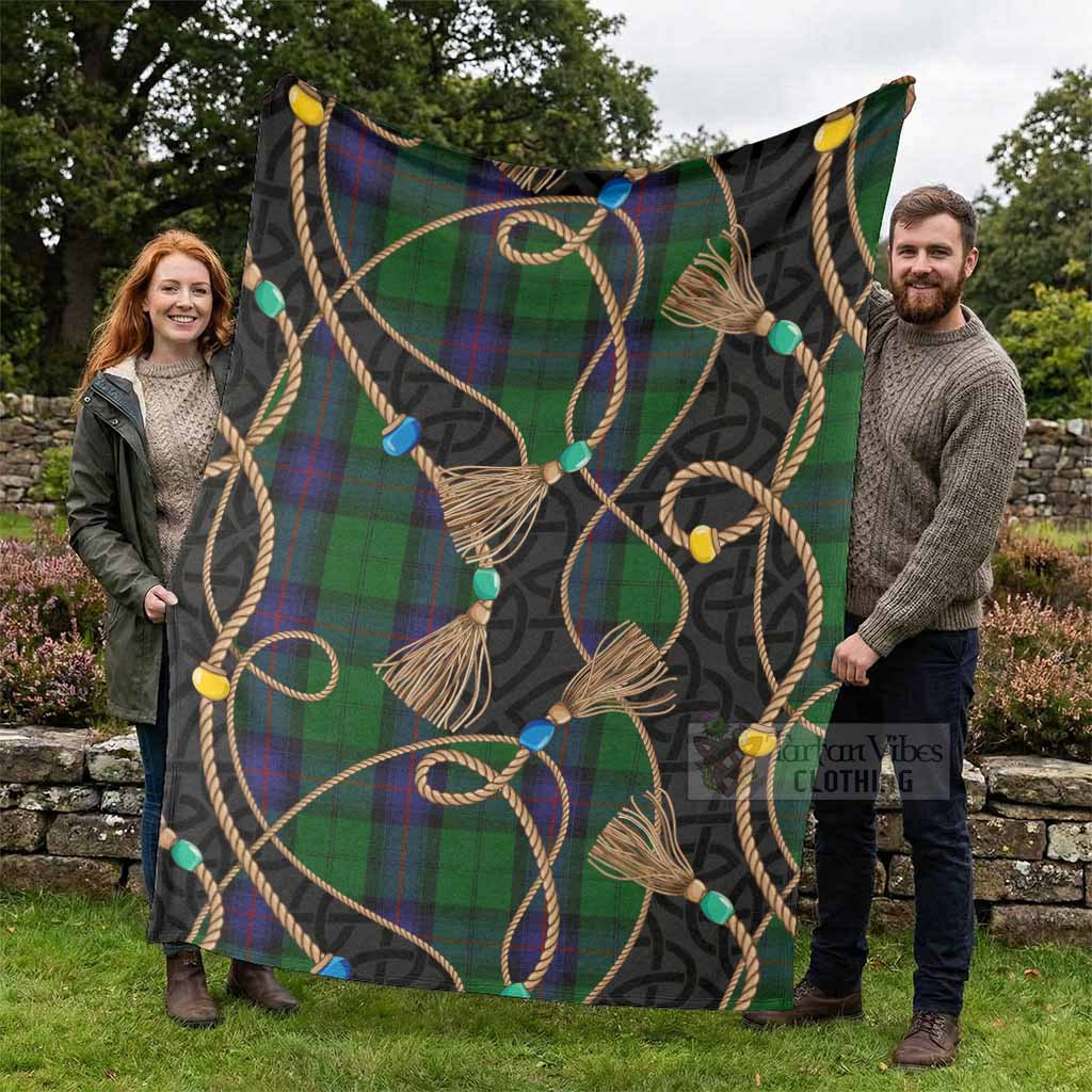 Armstrong Scottish Tartan Twisted Ropes Stylized Blanket - Tartan Vibes Clothing