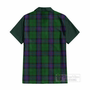 Armstrong Tartan Accent Cotton Hawaiian Shirt with Family Crest