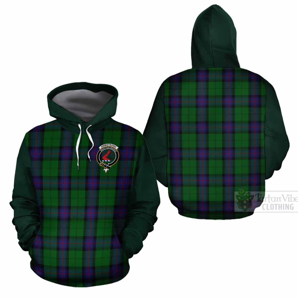 Armstrong Tartan Accent Cotton Hoodie with Family Crest