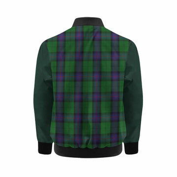 Armstrong Tartan Accent Kid Bomber Jacket with Family Crest