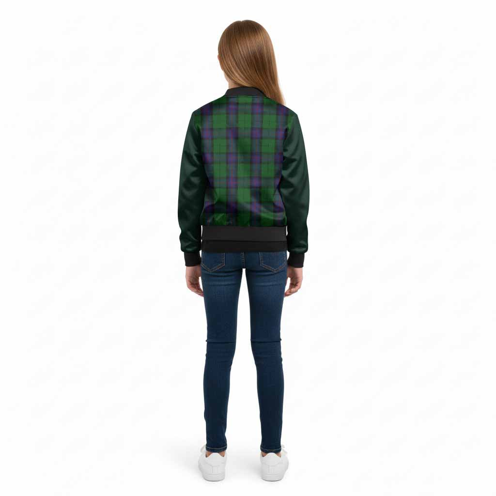 Armstrong Tartan Accent Kid Bomber Jacket with Family Crest