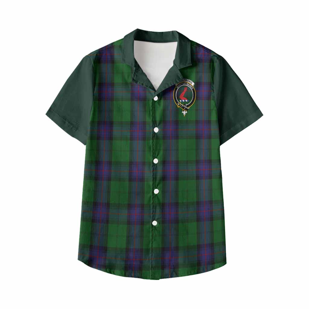 Armstrong Tartan Accent Kid Hawaiian Shirt with Family Crest