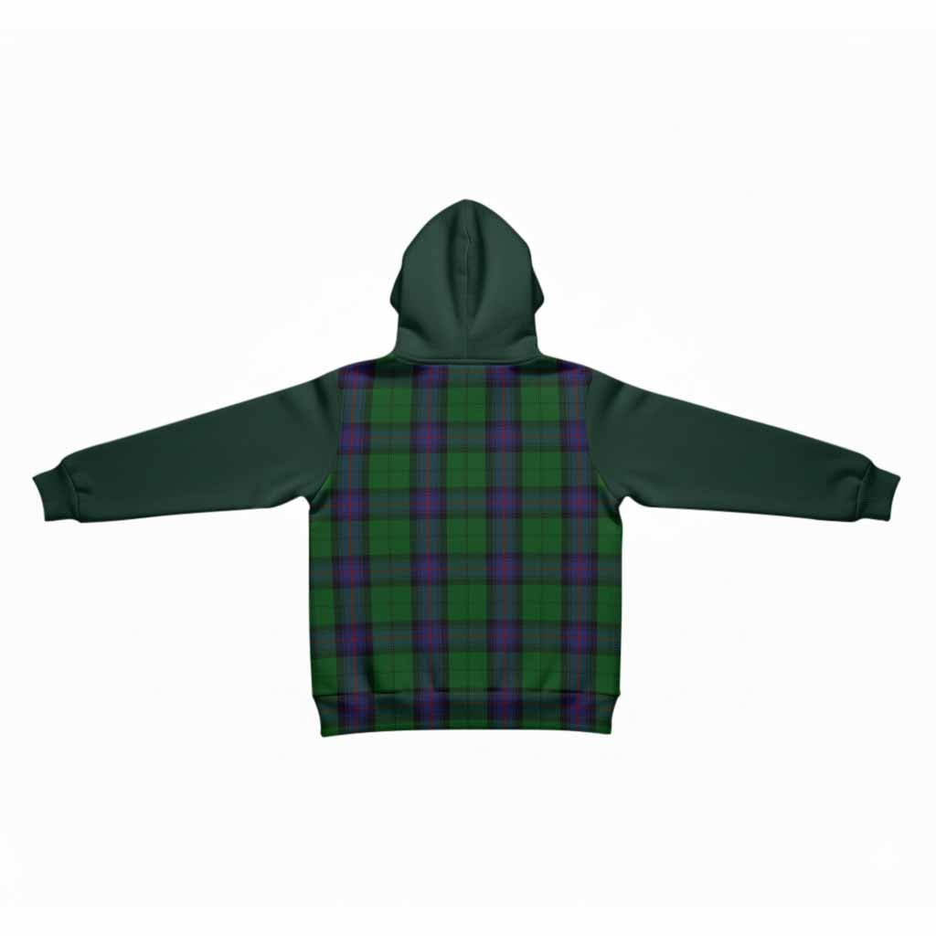 Armstrong Tartan Accent Kid Hoodie with Family Crest