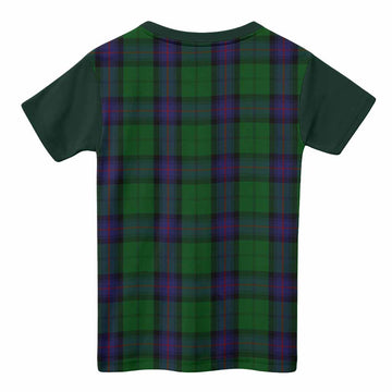 Armstrong Tartan Accent Kid T-shirt with Family Crest