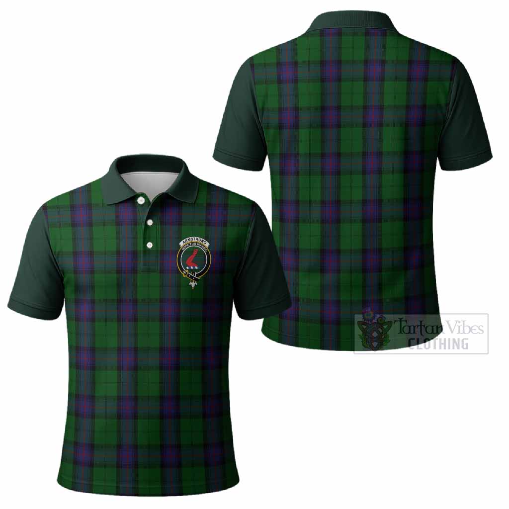 Armstrong Tartan Accent Polo Shirt with Family Crest