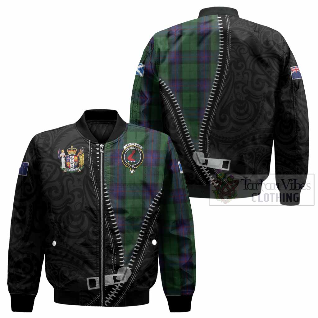 Armstrong Tartan Bomber Jacket New Zealand Pattern Unique Zipper Stylized