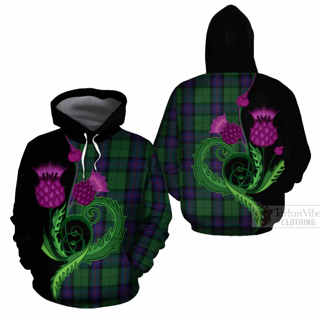 Armstrong Tartan Cotton Hoodie Traditional Scottish Thistle