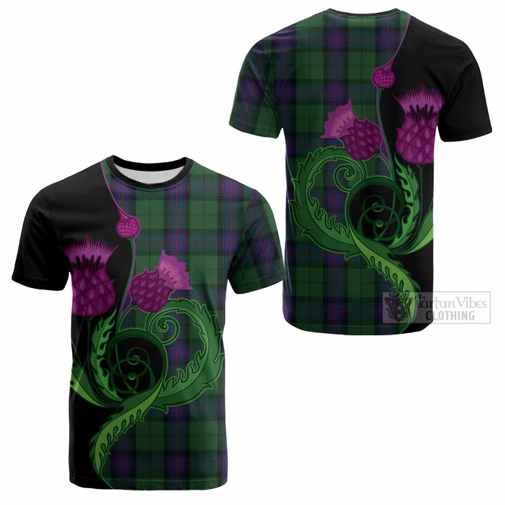 Armstrong Tartan Cotton T-shirt Traditional Scottish Thistle