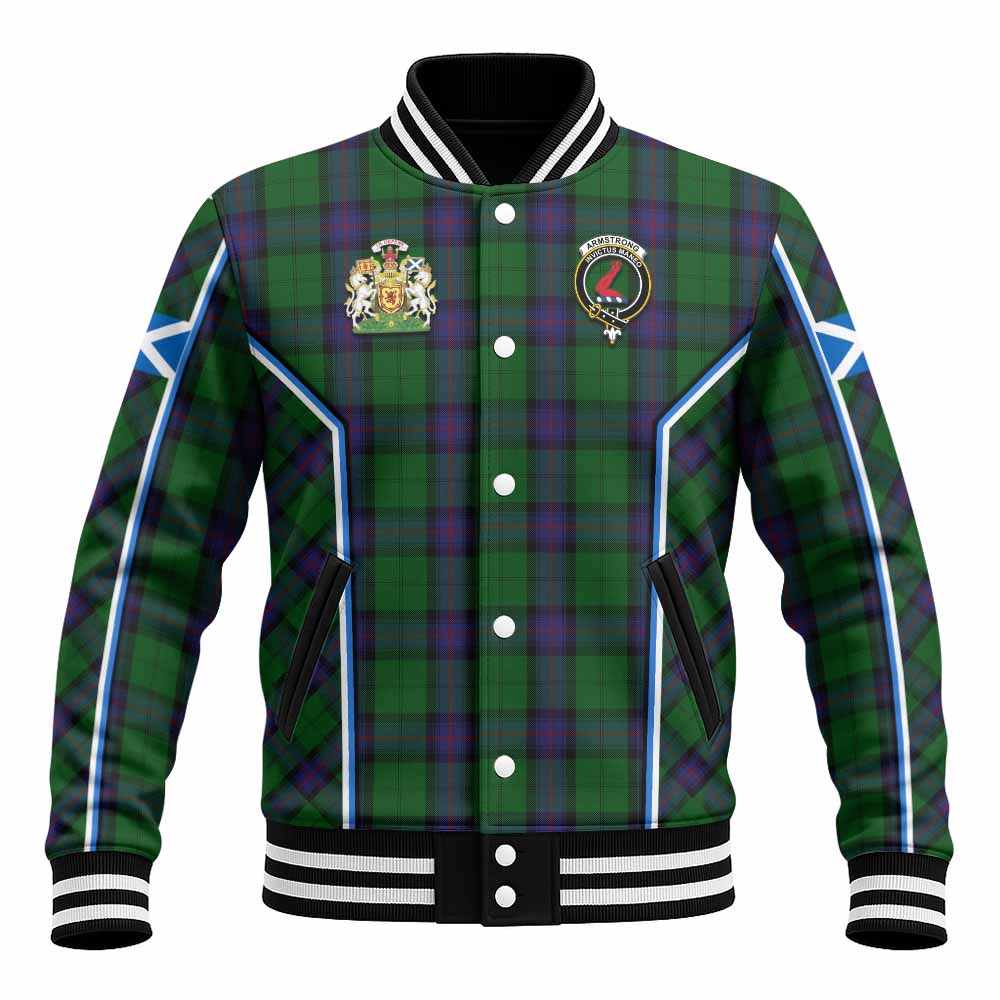 Armstrong Tartan Crest Baseball Jacket Scotland Coat of Arm Flag Style - Tartan Vibes Clothing