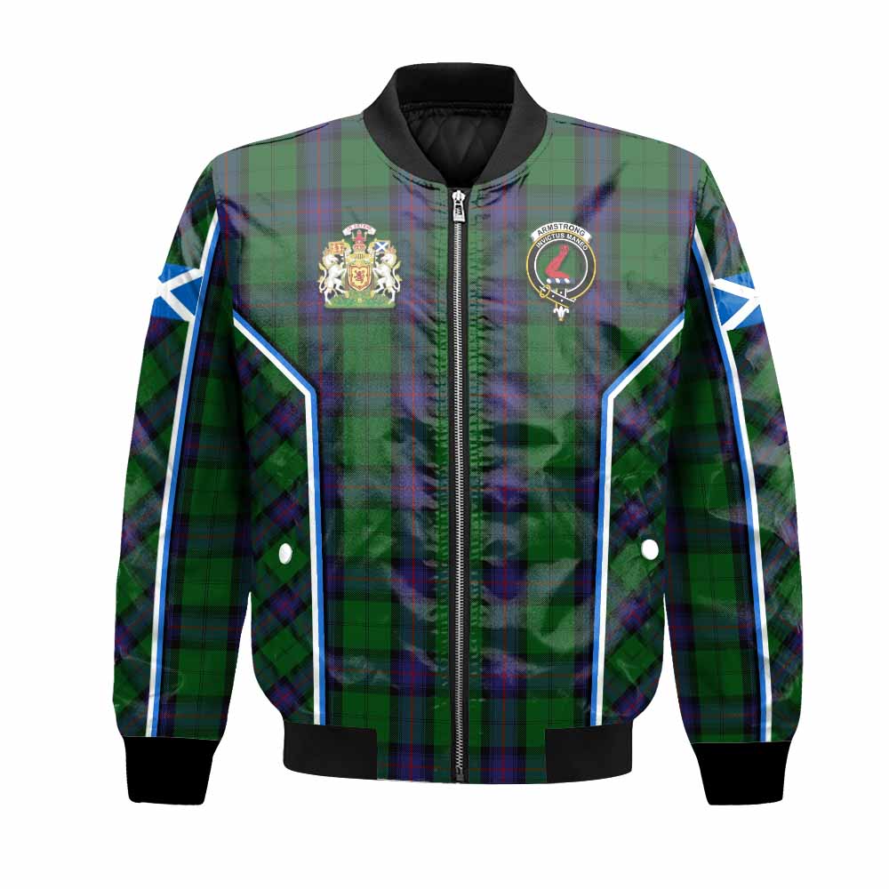 Armstrong Tartan Crest Bomber Jacket Scotland Coat of Arm Flag Style - Tartan Vibes Clothing
