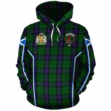 Armstrong Tartan Crest Cotton Hoodie Scotland Coat of Arm Flag Style