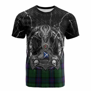 Armstrong Tartan Crest Cotton T-shirt Celtic Odin's Raven Legacy