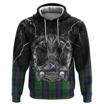 Armstrong Tartan Crest Hoodie Celtic Odin's Raven Legacy
