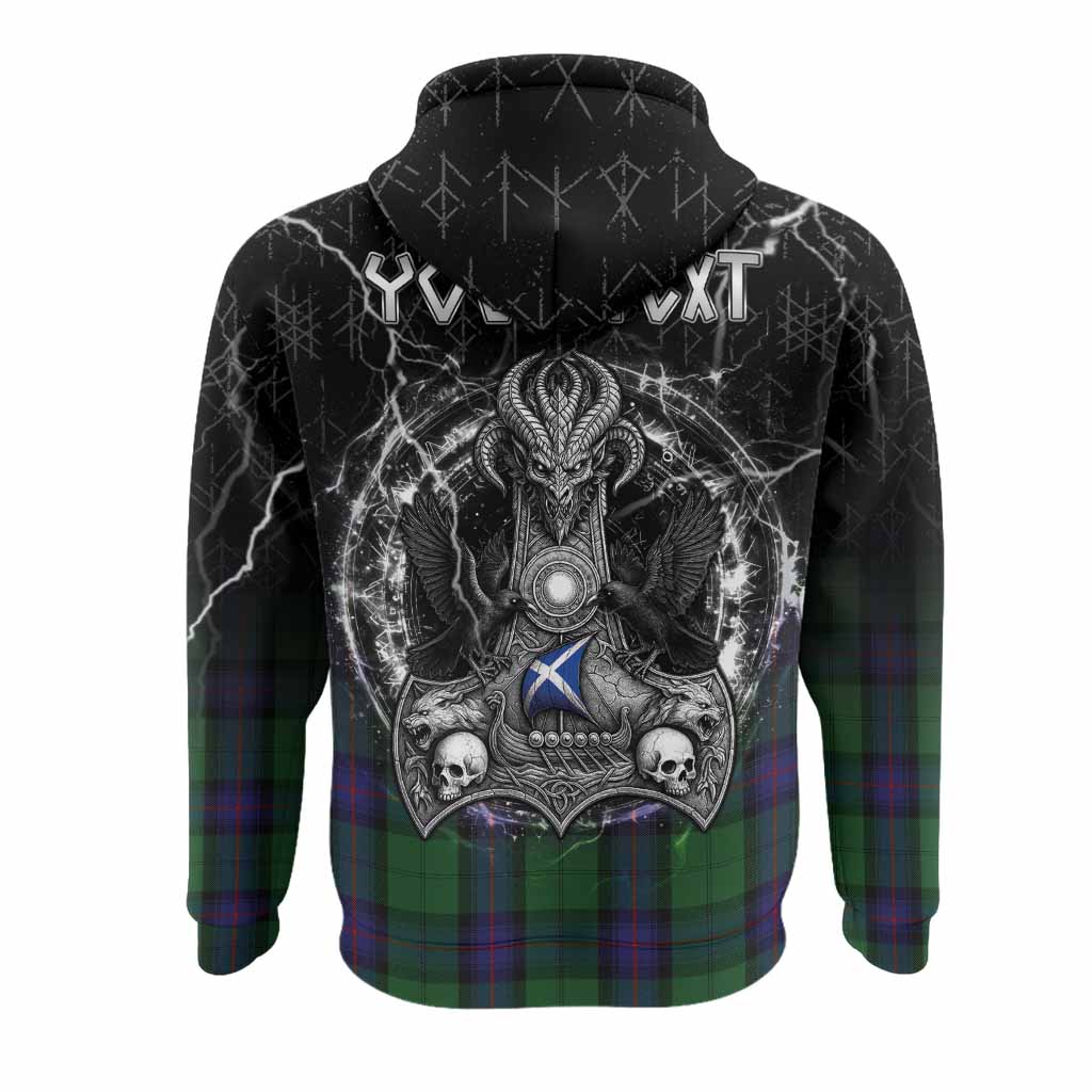 Armstrong Tartan Crest Hoodie Celtic Odin's Raven Legacy