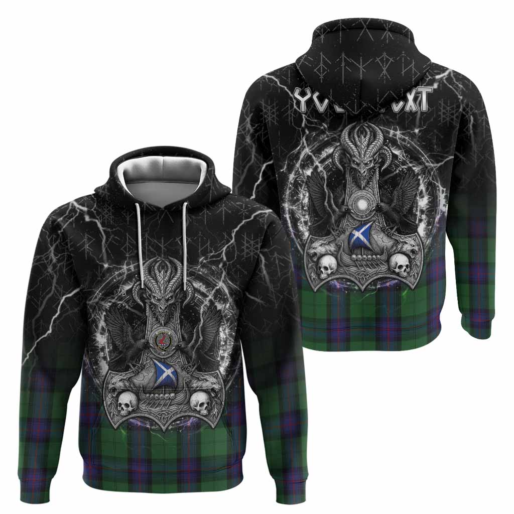 Armstrong Tartan Crest Hoodie Celtic Odin's Raven Legacy
