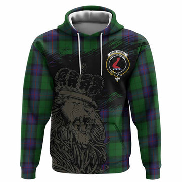 Armstrong Tartan Crest Hoodie Crowned Lion Heritage Style