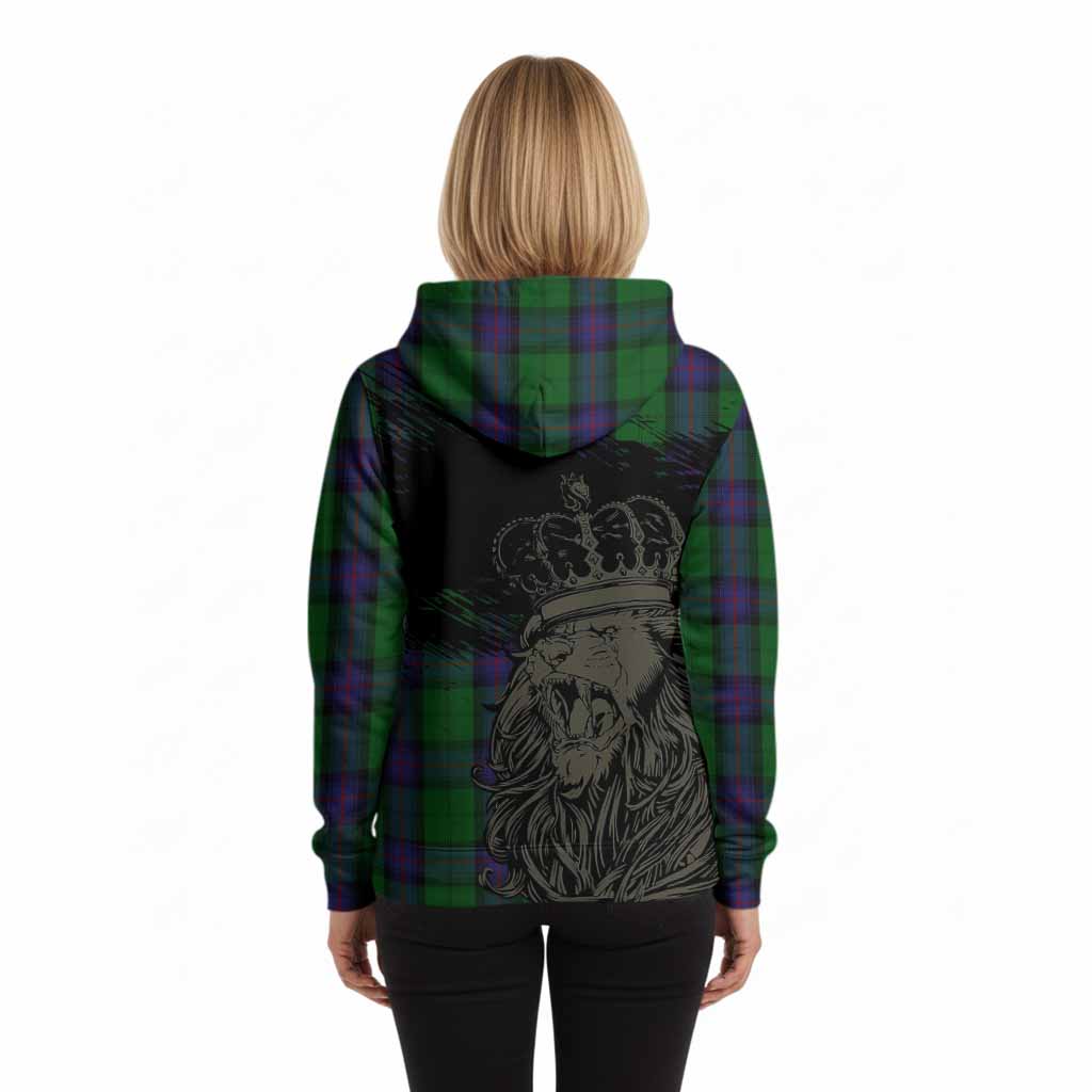 Armstrong Tartan Crest Hoodie Crowned Lion Heritage Style