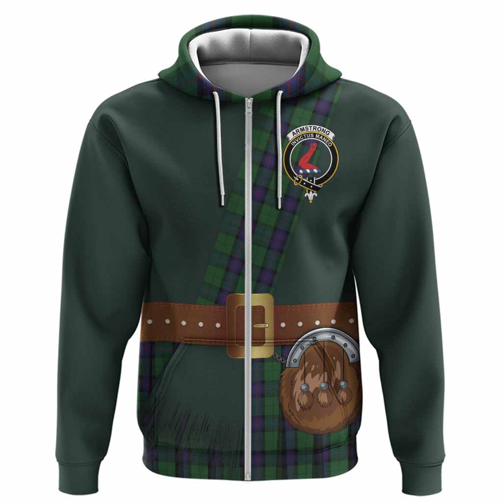 Armstrong Tartan Crest Hoodie Kilt Costume Style