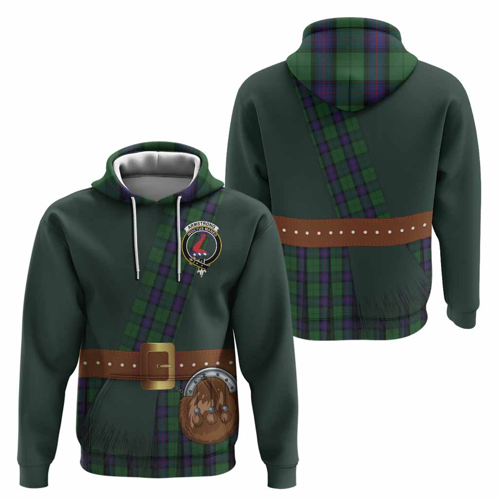 Armstrong Tartan Crest Hoodie Kilt Costume Style