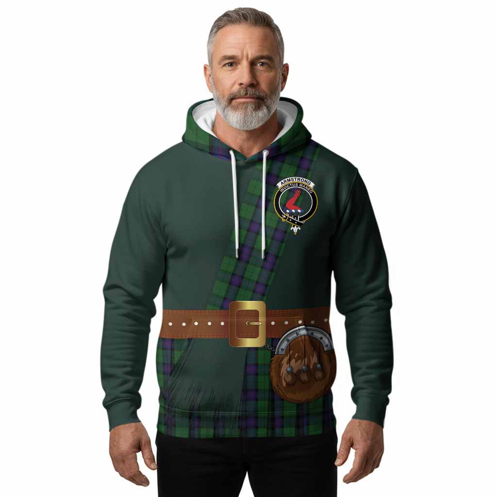 Armstrong Tartan Crest Hoodie Kilt Costume Style
