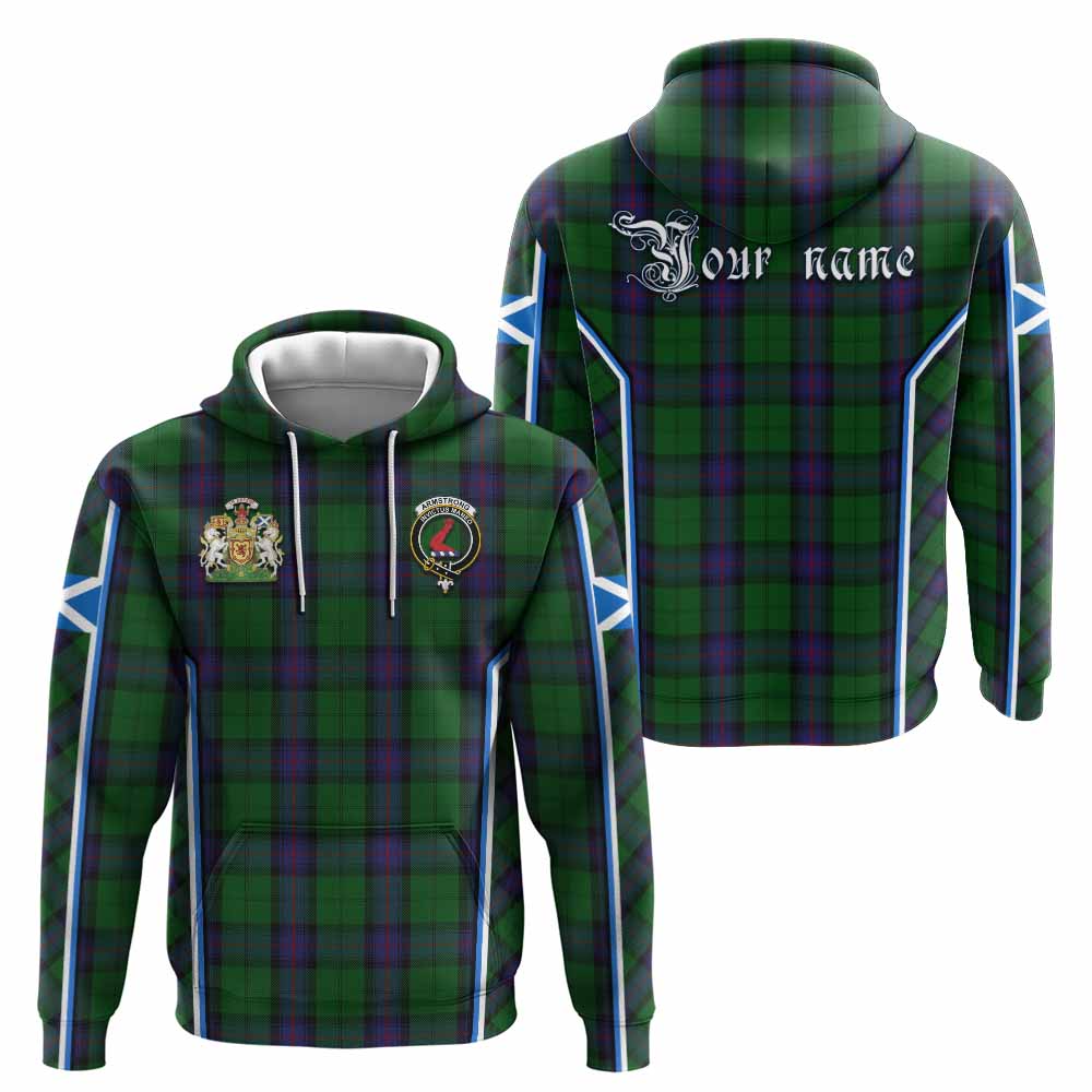 Armstrong Tartan Crest Hoodie Scotland Coat of Arm Flag Style - Tartan Vibes Clothing