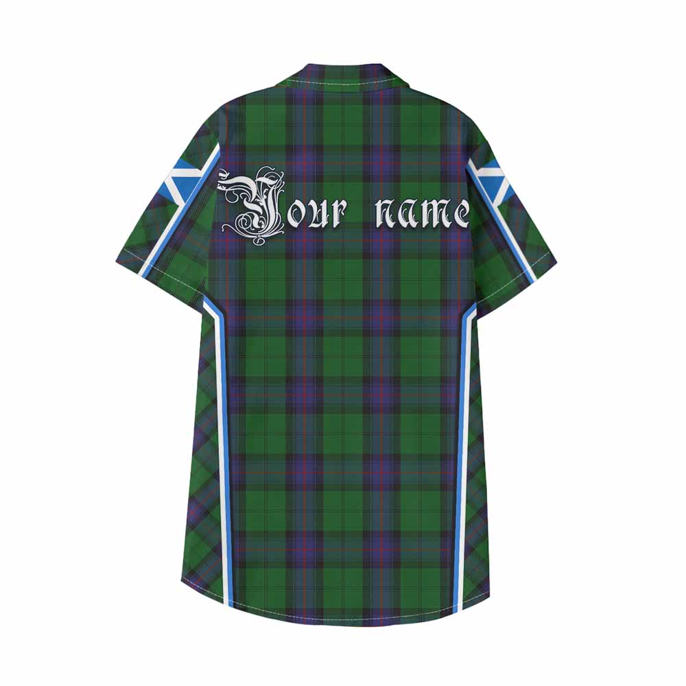 Armstrong Tartan Crest Kid Hawaiian Shirt Scotland Coat of Arm Flag Style - Tartan Vibes Clothing