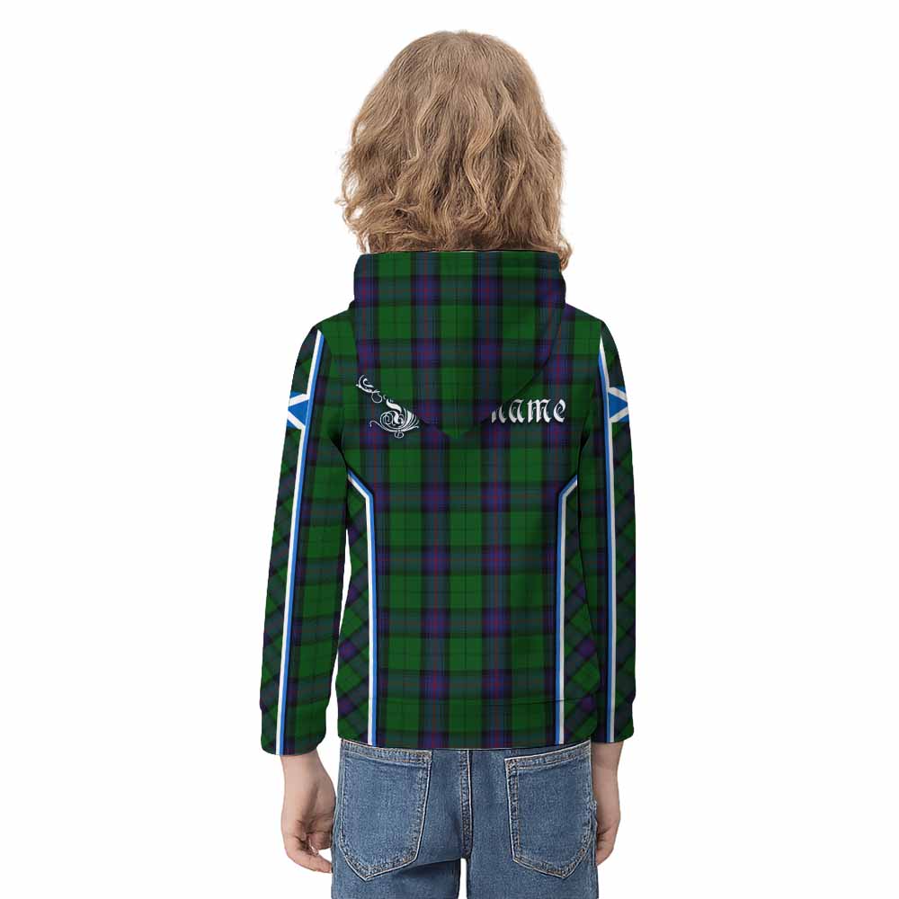 Armstrong Tartan Crest Kid Hoodie Scotland Coat of Arm Flag Style - Tartan Vibes Clothing