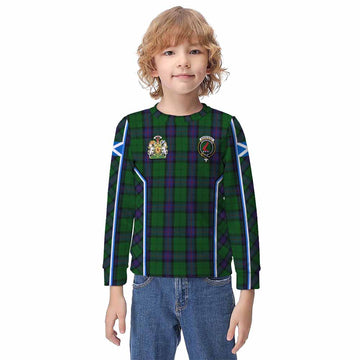 Armstrong Tartan Crest Kid Knitted Sweatshirt Scotland Coat of Arm Flag Style
