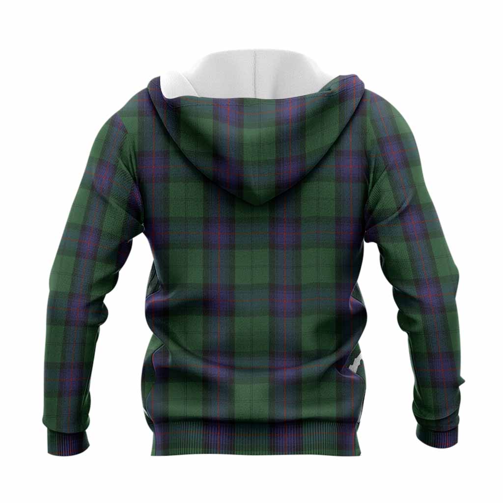 Armstrong Tartan Crest Knitted Hoodie Ferocious Lion Style
