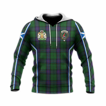 Armstrong Tartan Crest Knitted Hoodie Scotland Coat of Arm Flag Style