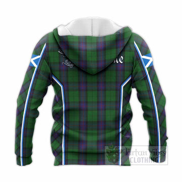 Armstrong Tartan Crest Knitted Hoodie Scotland Coat of Arm Flag Style