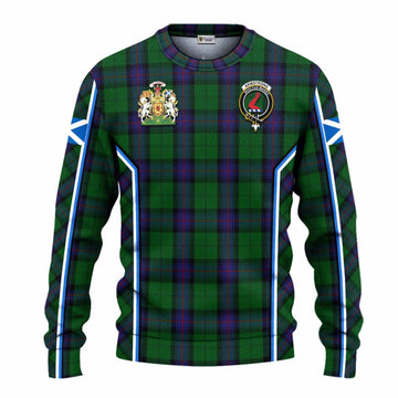 Armstrong Tartan Crest Knitted Sweater Scotland Coat of Arm Flag Style - Tartan Vibes Clothing