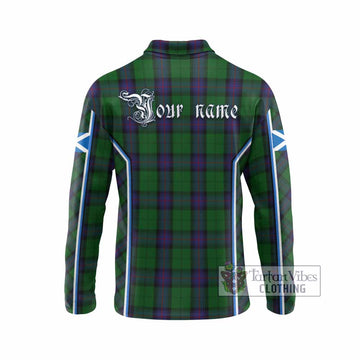 Armstrong Tartan Crest Long Sleeve Polo Shirt Scotland Coat of Arm Flag Style - Tartan Vibes Clothing