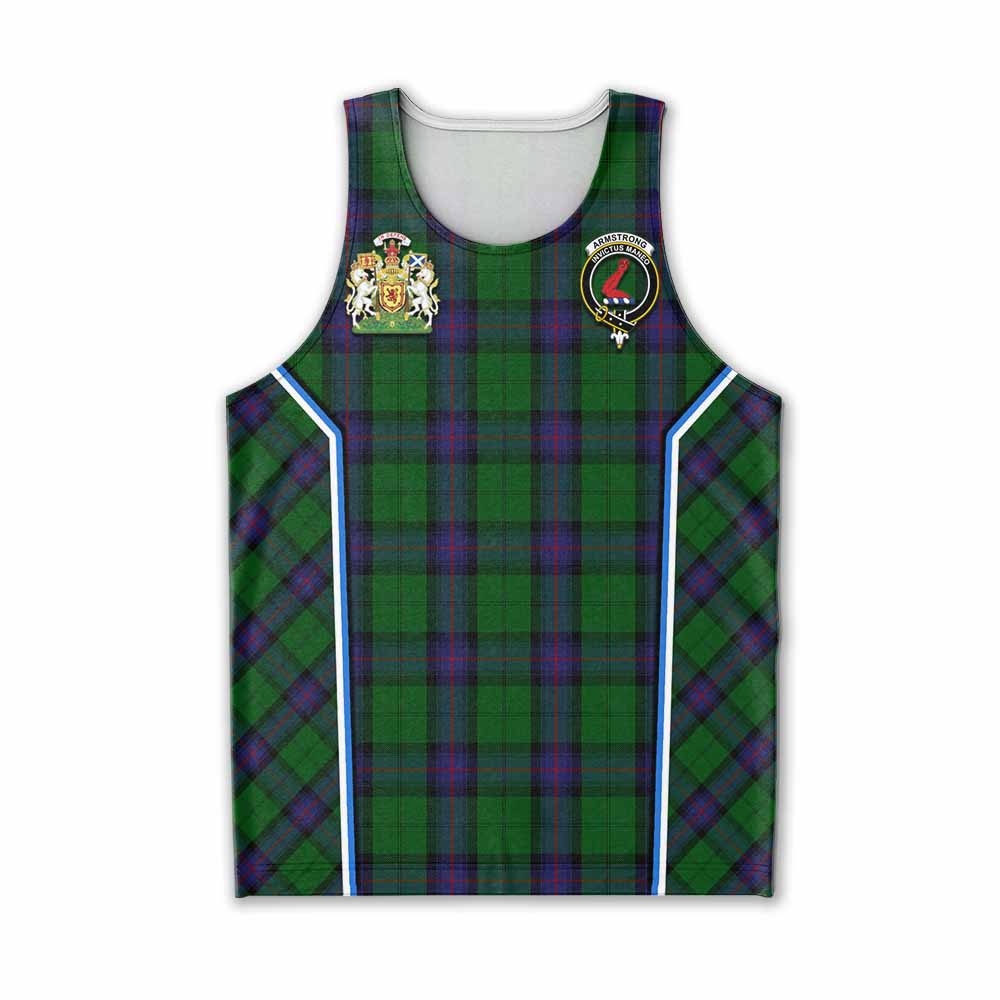Armstrong Tartan Crest Men Tank Top Scotland Coat of Arm Flag Style - Tartan Vibes Clothing