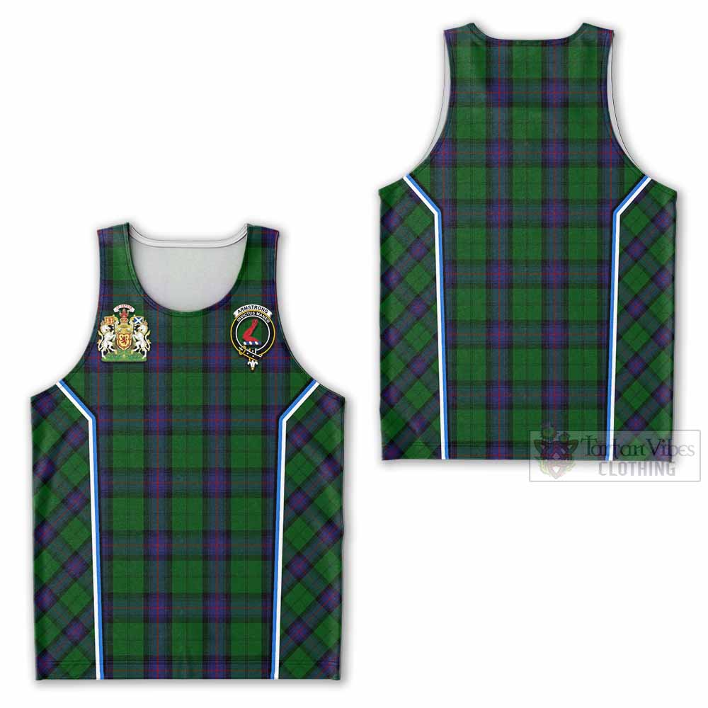 Armstrong Tartan Crest Men Tank Top Scotland Coat of Arm Flag Style - Tartan Vibes Clothing