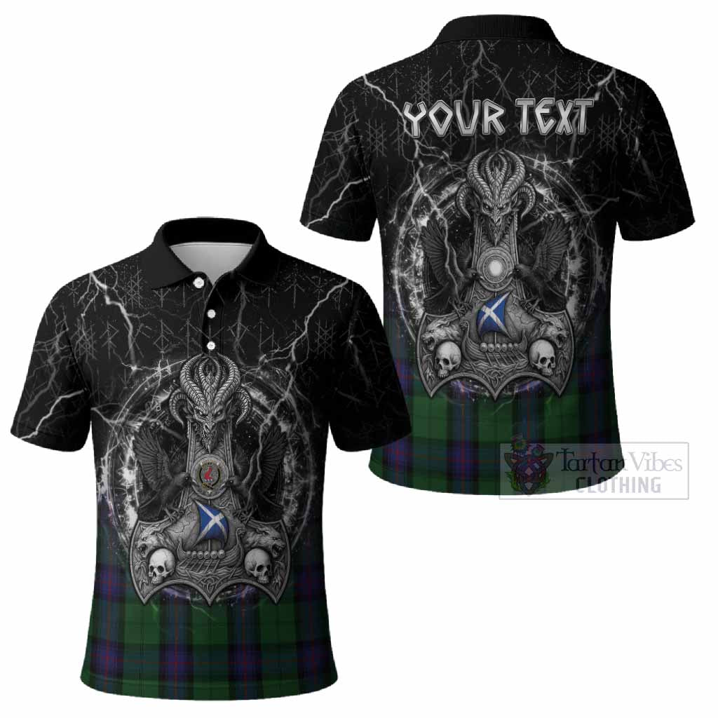 Armstrong Tartan Crest Polo Shirt Celtic Odin's Raven Legacy