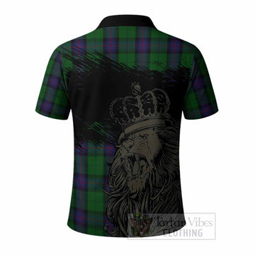 Armstrong Tartan Crest Polo Shirt Crowned Lion Heritage Style