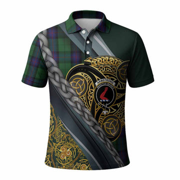 Armstrong Tartan Crest Polo Shirt Scottish Triskele Celtic
