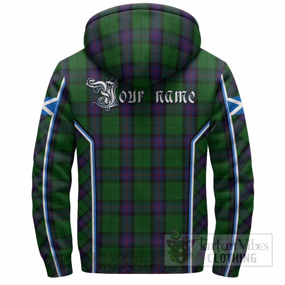 Armstrong Tartan Crest Sherpa Hoodie Scotland Coat of Arm Flag Style - Tartan Vibes Clothing