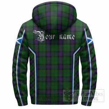 Armstrong Tartan Crest Sherpa Hoodie Scotland Coat of Arm Flag Style