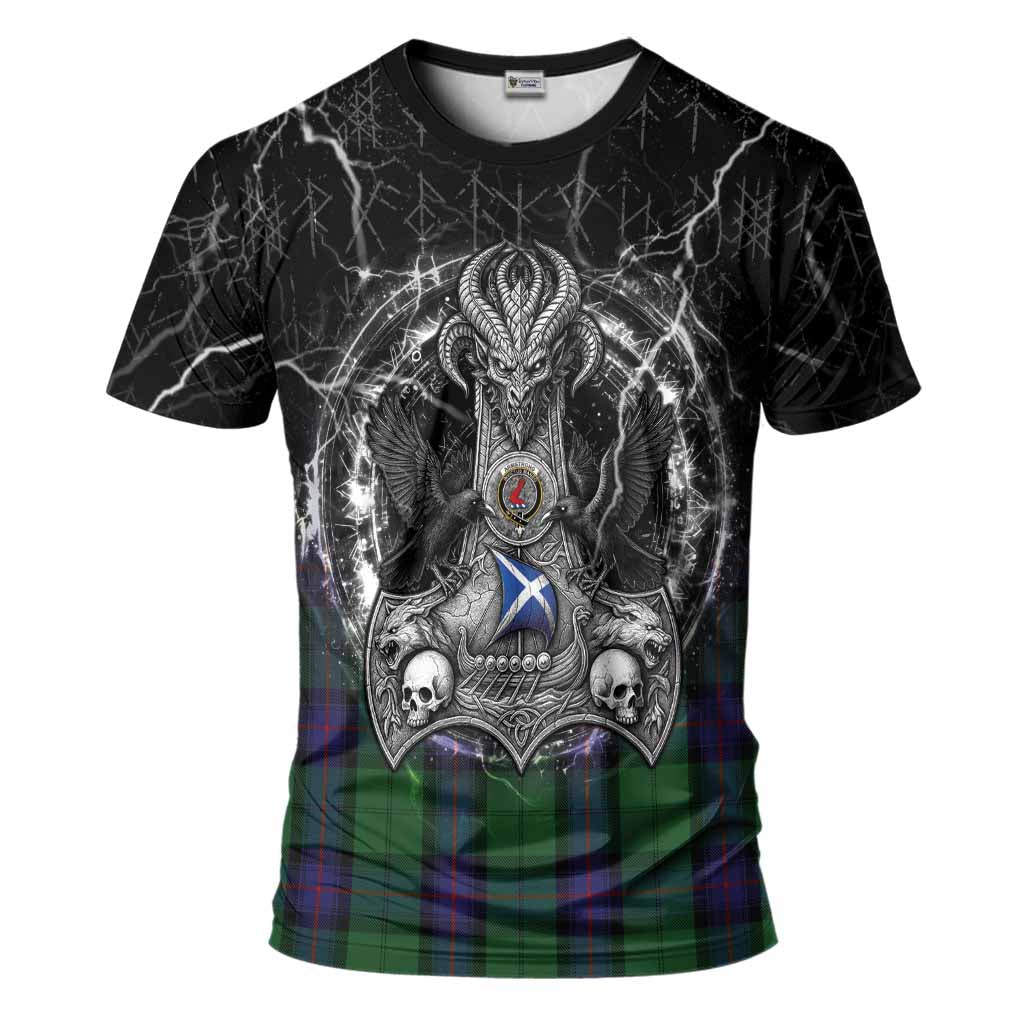 Armstrong Tartan Crest T-Shirt Celtic Odin's Raven Legacy