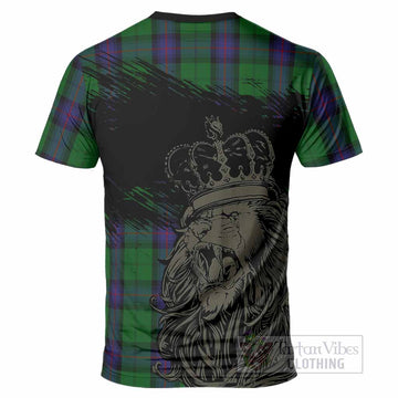 Armstrong Tartan Crest T-Shirt Crowned Lion Heritage Style