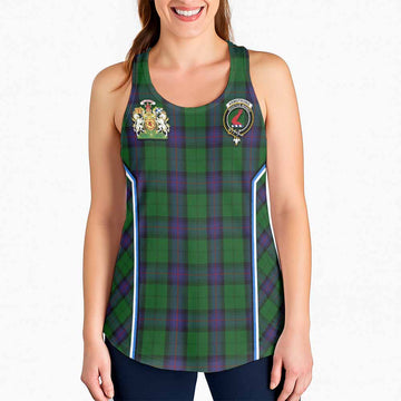Armstrong Tartan Crest Women Racerback Tanks Scotland Coat of Arm Flag Style - Tartan Vibes Clothing
