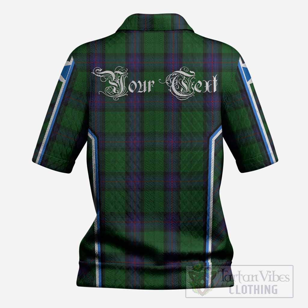 Armstrong Tartan Crest Women’s Polo Sweater Top Scotland Coat of Arm Flag Style