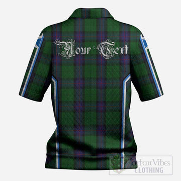 Armstrong Tartan Crest Women’s Polo Sweater Top Scotland Coat of Arm Flag Style