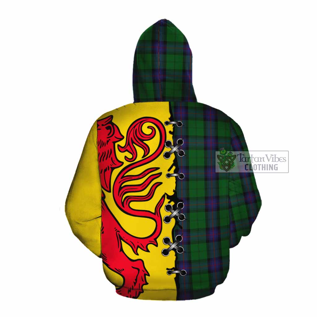 Armstrong Tartan Family Crest Cotton Hoodie Lion Rampant Honor - Tartan Vibes Clothing