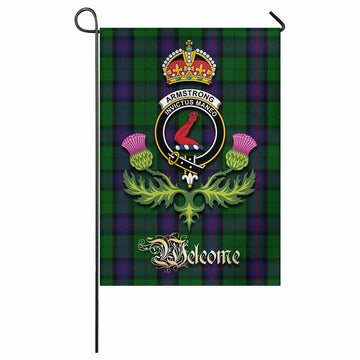 Armstrong Tartan Family Crest Garden Flag Royal Thistle Welcome Style