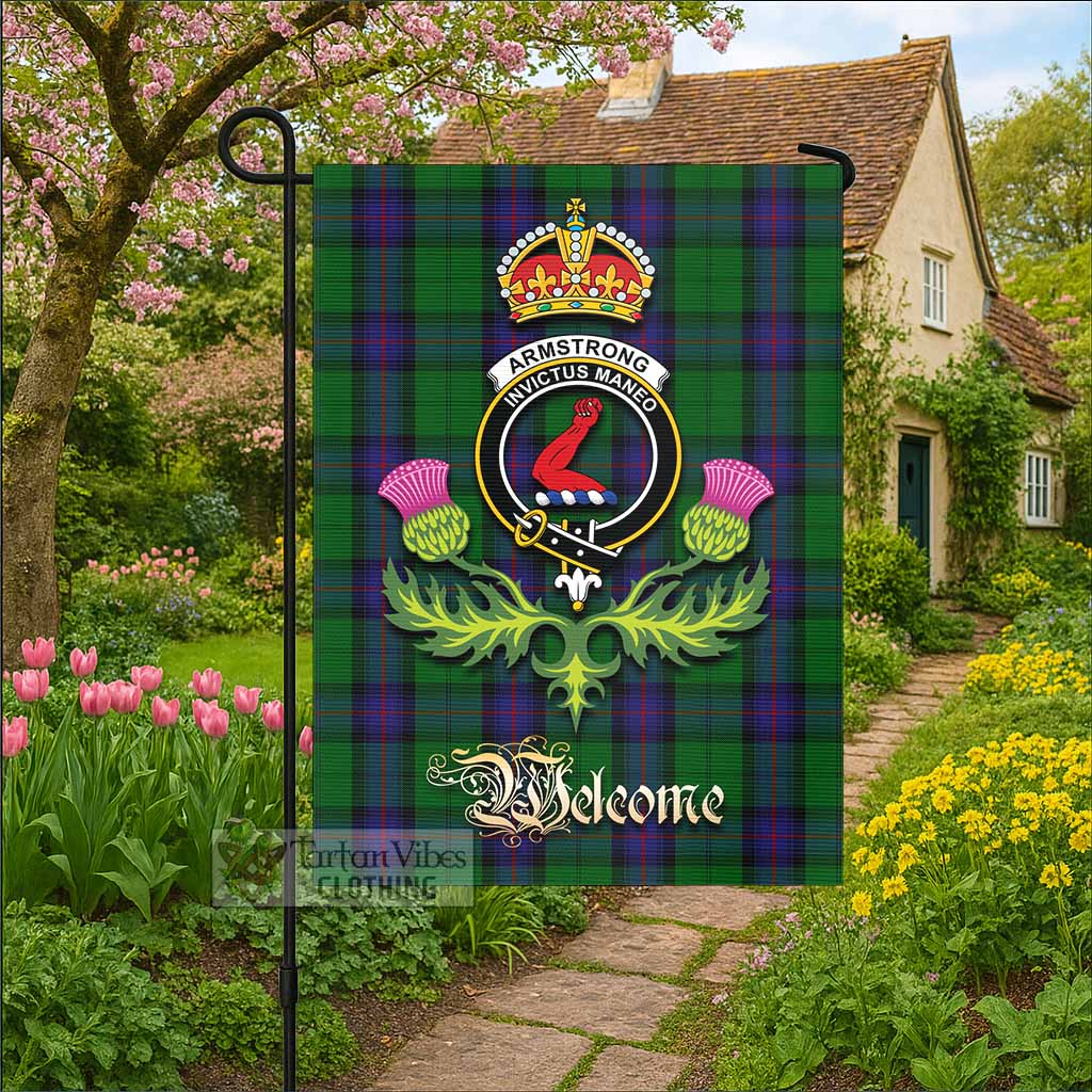 Armstrong Tartan Family Crest Garden Flag Royal Thistle Welcome Style - Tartan Vibes Clothing