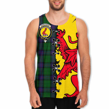 Armstrong Tartan Family Crest Men Tank Top Lion Rampant Honor